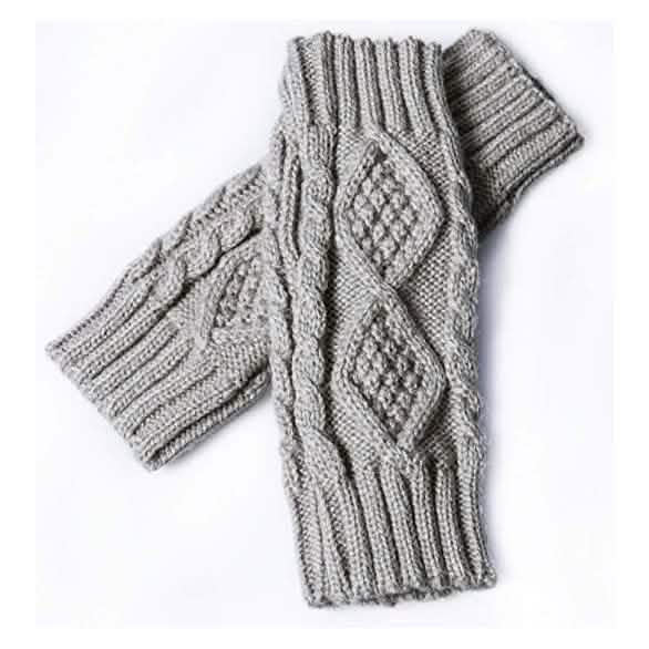 2-Pairs: Women's Winter Warm Knit Fingerless Gloves DailySale