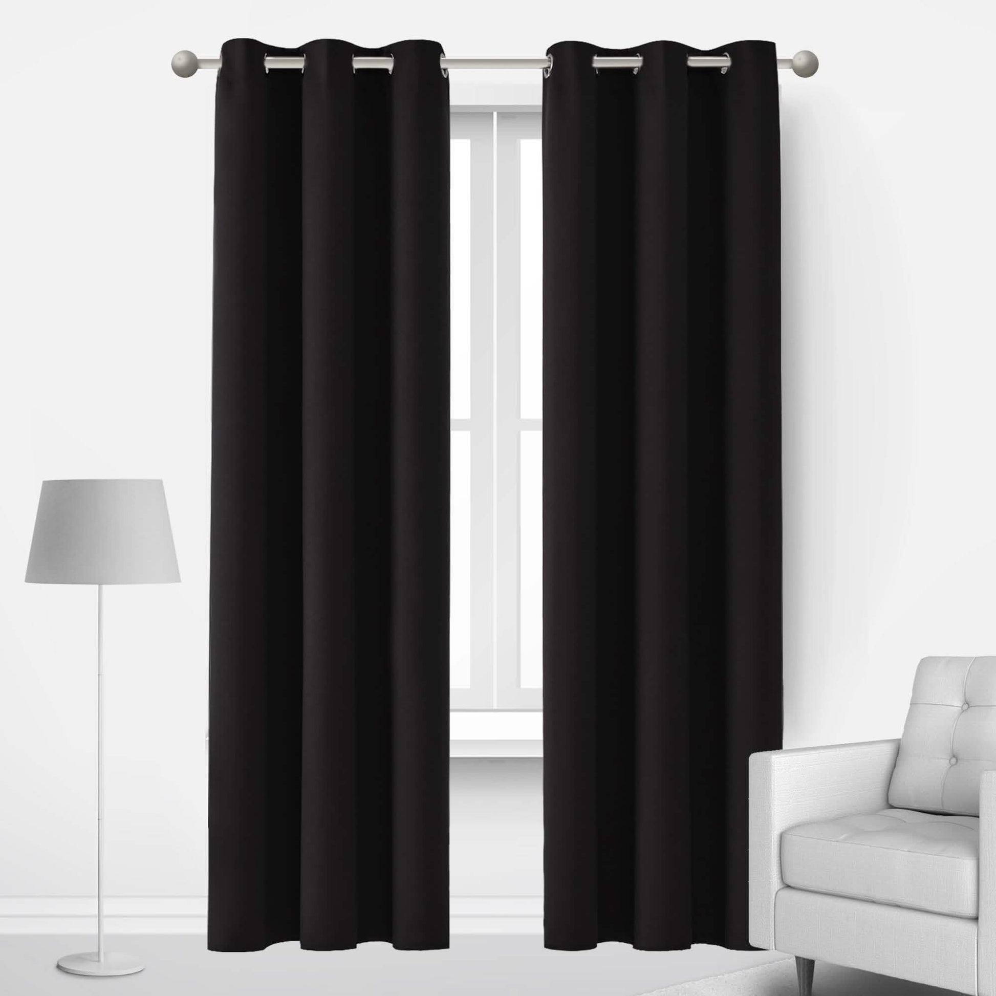 2-Panels: Deconovo Room Darkening Thermal Insulated Blackout Grommet Window Curtains DailySale