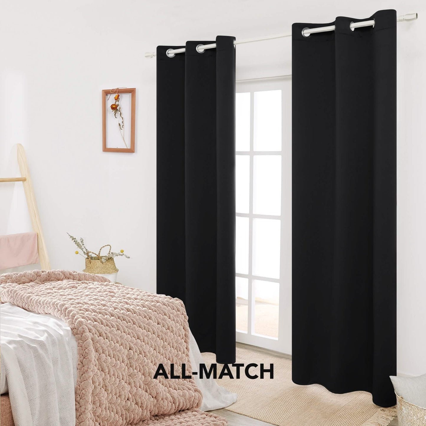 2-Panels: Deconovo Room Darkening Thermal Insulated Blackout Grommet Window Curtains DailySale