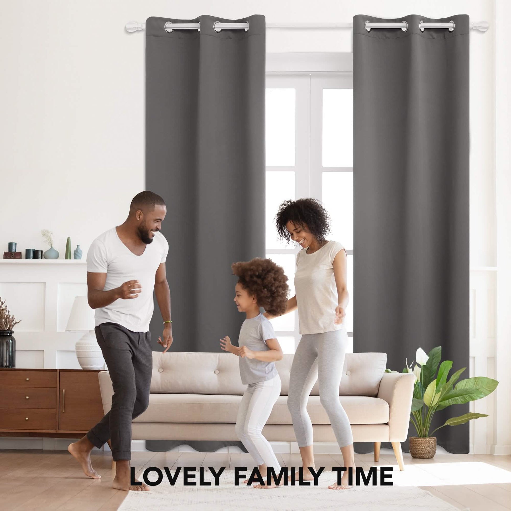 2-Panels: Deconovo Room Darkening Thermal Insulated Blackout Grommet Window Curtains DailySale