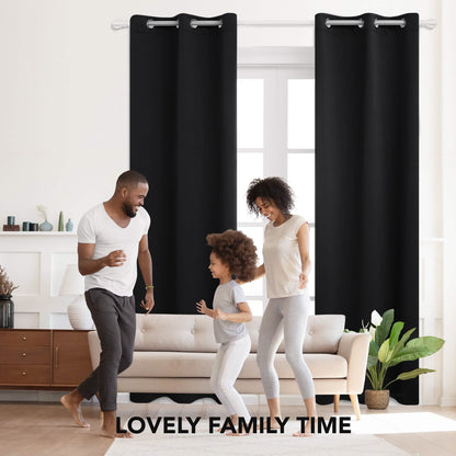 2-Panels: Deconovo Room Darkening Thermal Insulated Blackout Grommet Window Curtains DailySale