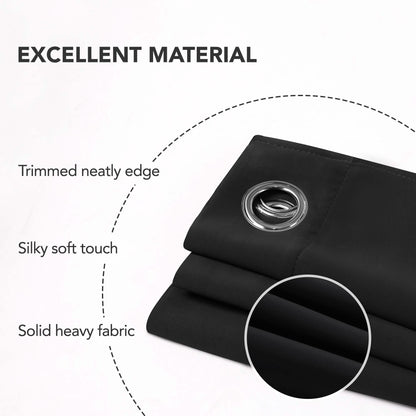 2-Panels: Deconovo Room Darkening Thermal Insulated Blackout Grommet Window Curtains DailySale
