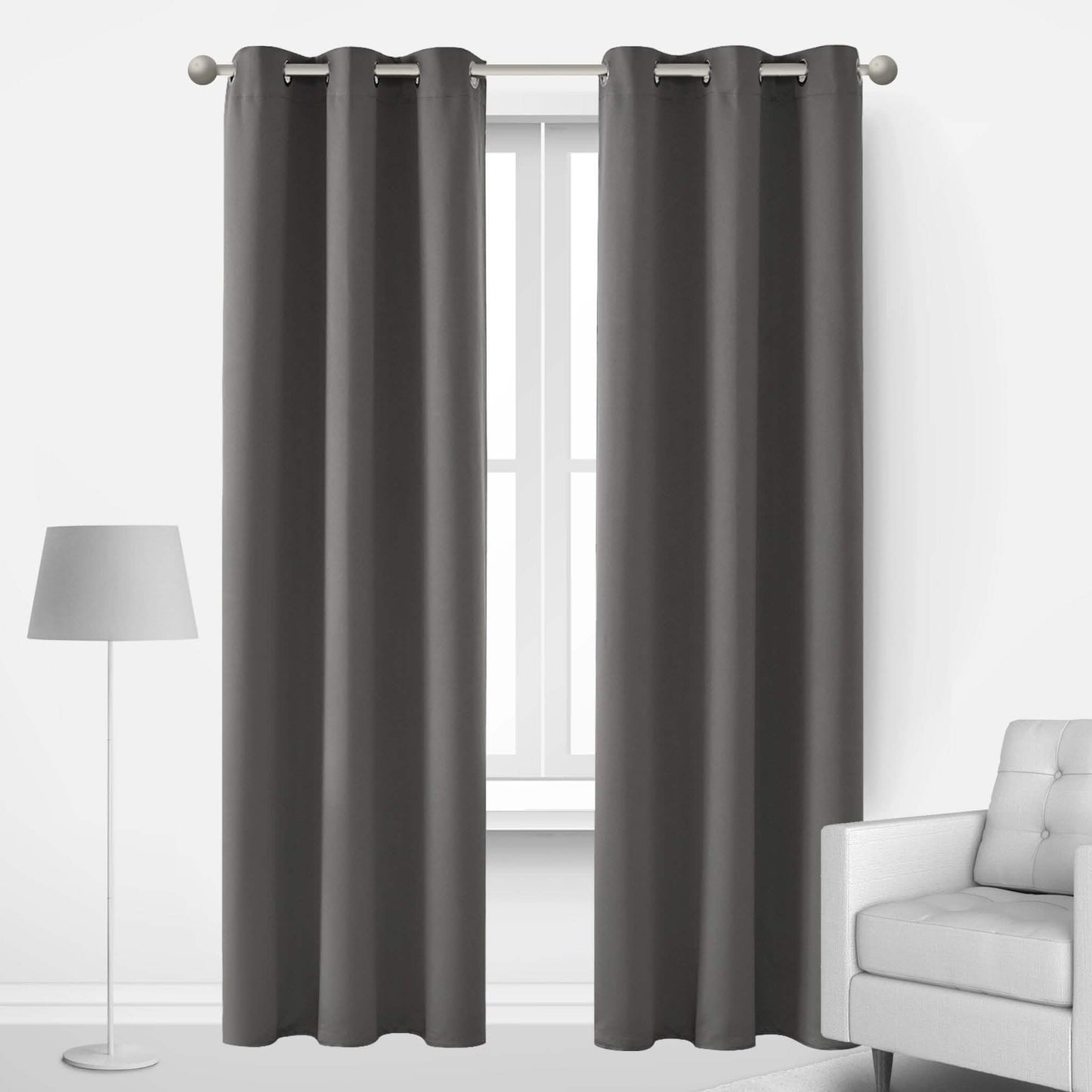 2-Panels: Deconovo Room Darkening Thermal Insulated Blackout Grommet Window Curtains DailySale