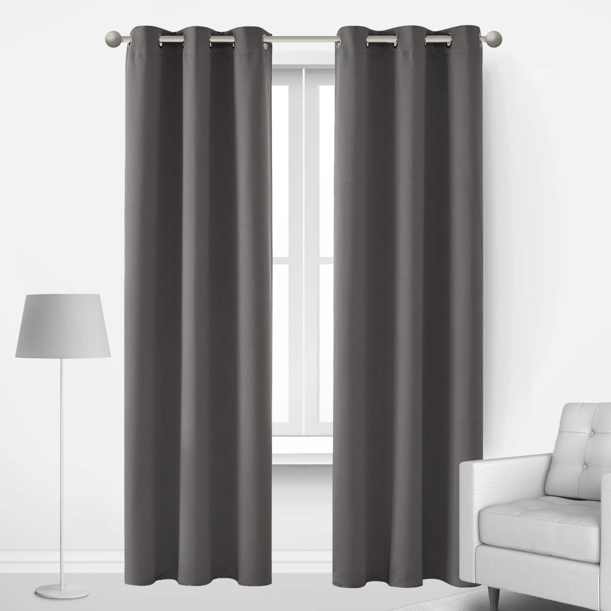 2-Panels: Deconovo Room Darkening Thermal Insulated Blackout Grommet Window Curtains DailySale