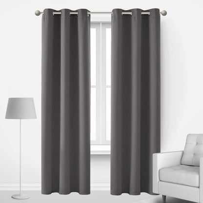 2-Panels: Deconovo Room Darkening Thermal Insulated Blackout Grommet Window Curtains DailySale
