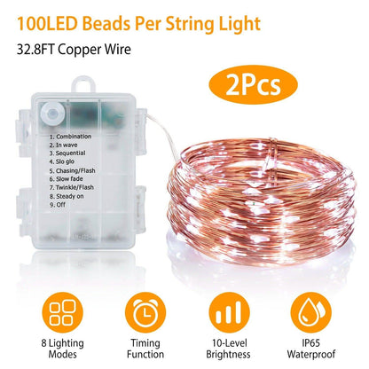 2-Piece: 100LED Beads String Lights DailySale