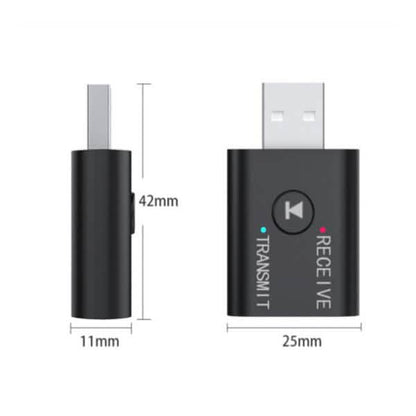 2-Piece: 2-in-1 USB Wireless Bluetooth Adapter 5.0 Transmitter DailySale