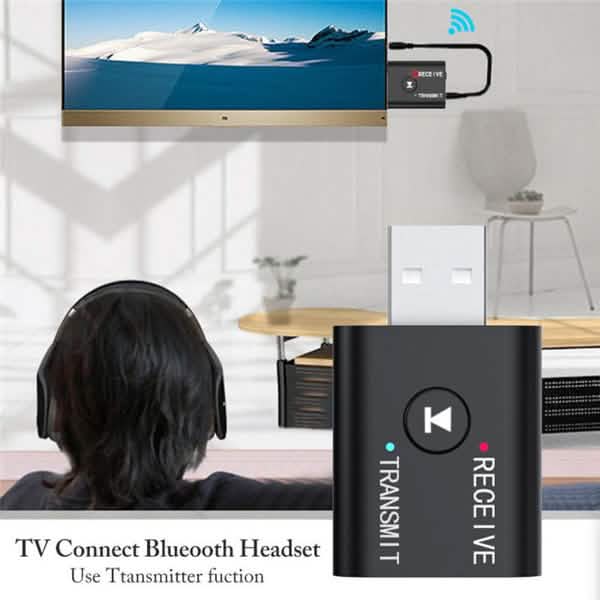 2-Piece: 2-in-1 USB Wireless Bluetooth Adapter 5.0 Transmitter DailySale