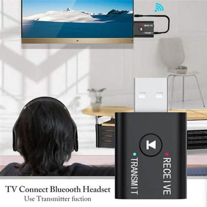 2-Piece: 2-in-1 USB Wireless Bluetooth Adapter 5.0 Transmitter DailySale