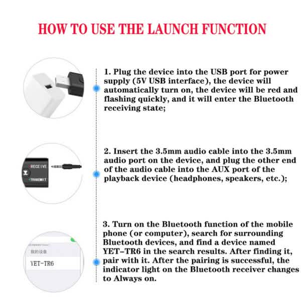 2-Piece: 2-in-1 USB Wireless Bluetooth Adapter 5.0 Transmitter DailySale