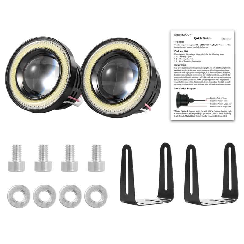 2-Piece: 2.5" Auto COB LED Fog Light DailySale