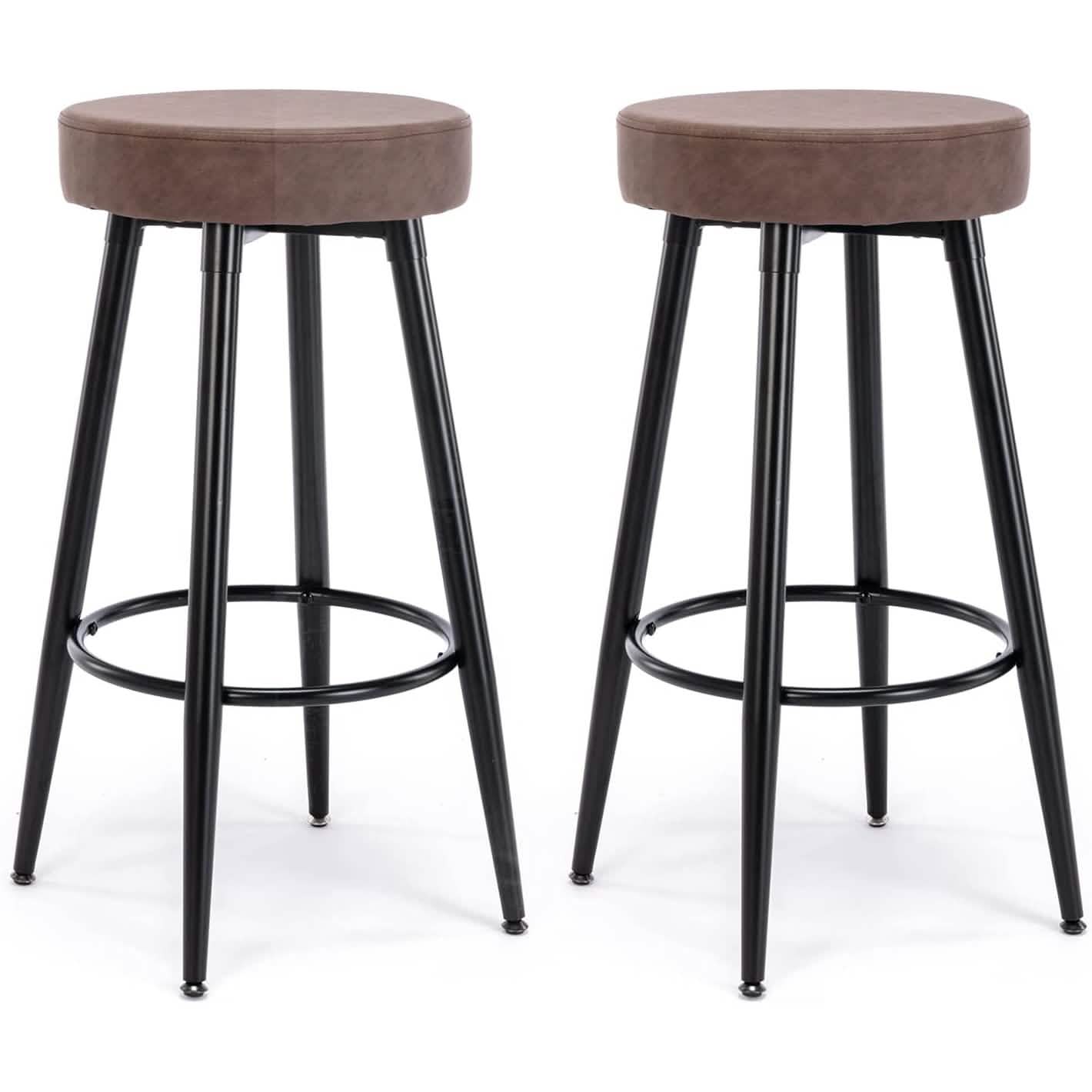 2-Piece: 28'' Metal Bar Stools Set DailySale