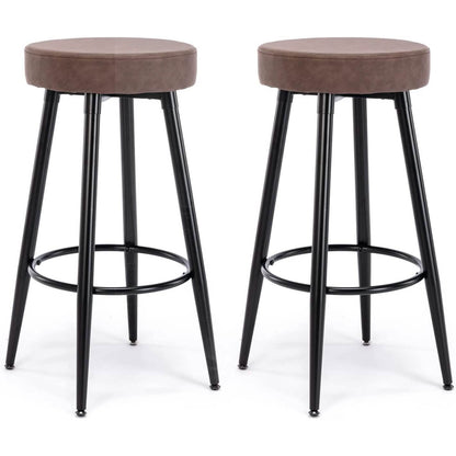 2-Piece: 28'' Metal Bar Stools Set DailySale