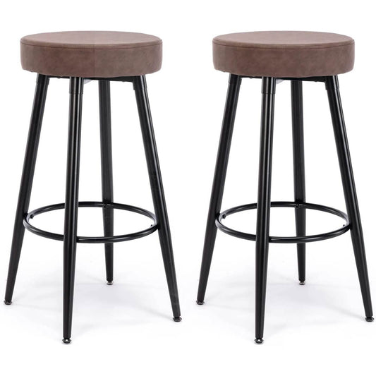 2-Piece: 28'' Metal Bar Stools Set DailySale