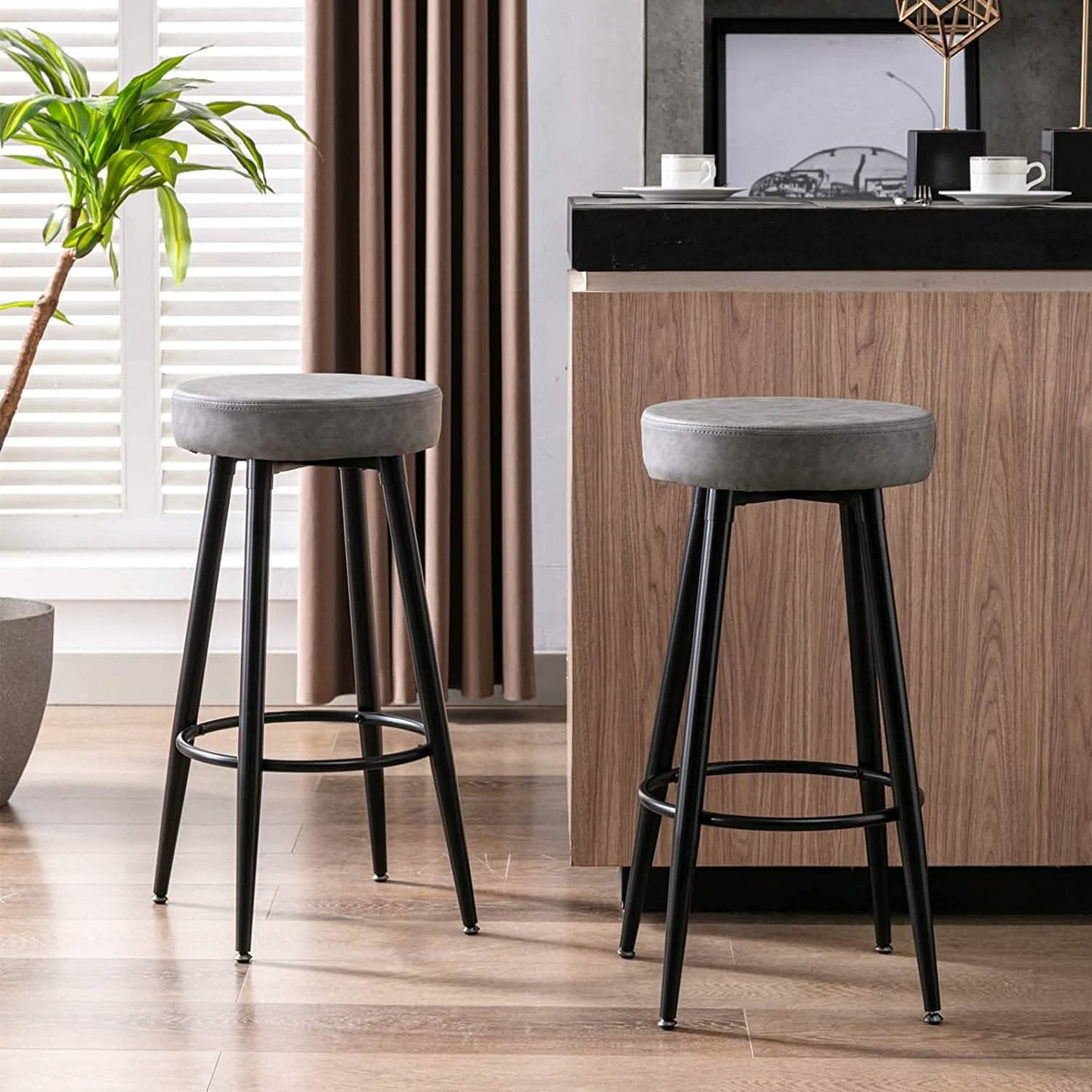 2-Piece: 28'' Metal Bar Stools Set DailySale
