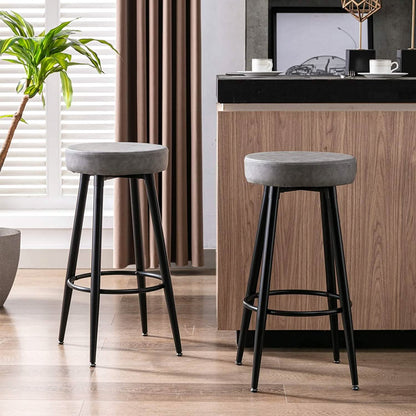 2-Piece: 28'' Metal Bar Stools Set DailySale