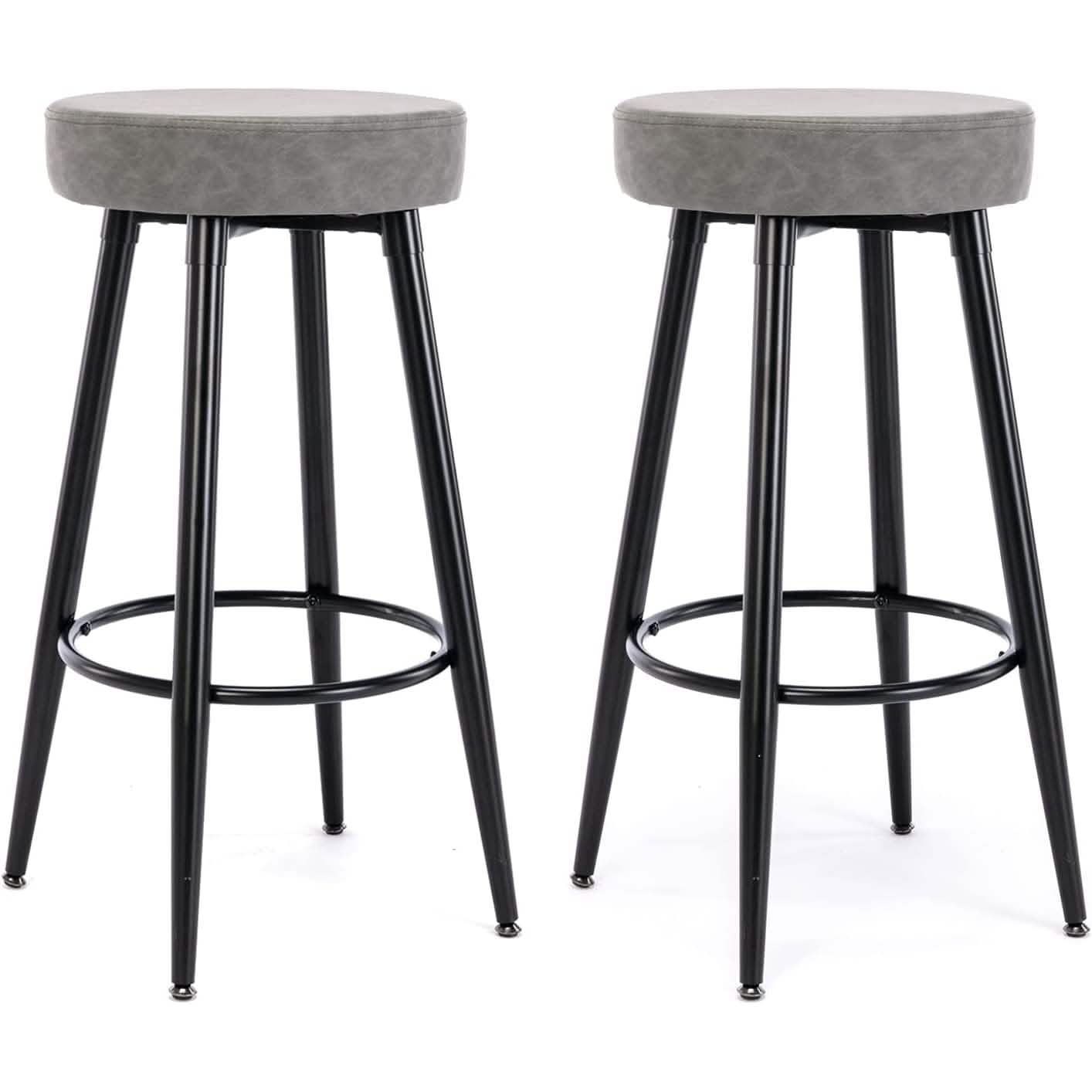2-Piece: 28'' Metal Bar Stools Set DailySale