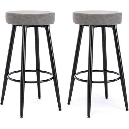 2-Piece: 28'' Metal Bar Stools Set DailySale