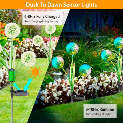 2-Piece: 36 LED Dandelion Solar Lights DailySale
