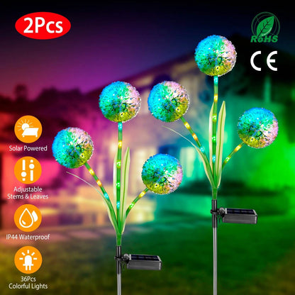 2-Piece: 36 LED Dandelion Solar Lights DailySale