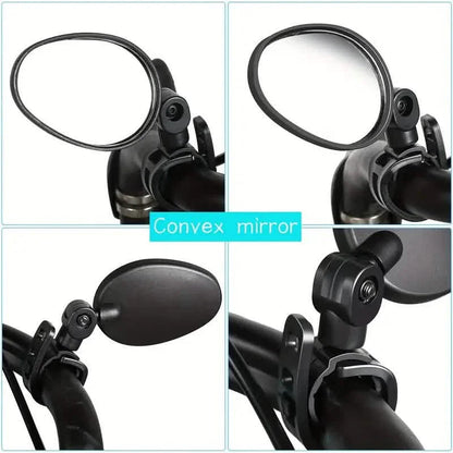 2-Piece: 360° Adjustable Rotatable Handlebar Mirror - Wide Angle Bicycle Mirror DailySale