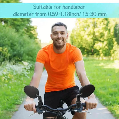 2-Piece: 360° Adjustable Rotatable Handlebar Mirror - Wide Angle Bicycle Mirror DailySale