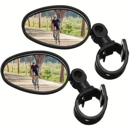 2-Piece: 360° Adjustable Rotatable Handlebar Mirror - Wide Angle Bicycle Mirror DailySale