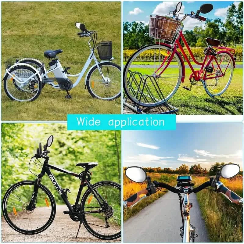 2-Piece: 360° Adjustable Rotatable Handlebar Mirror - Wide Angle Bicycle Mirror DailySale