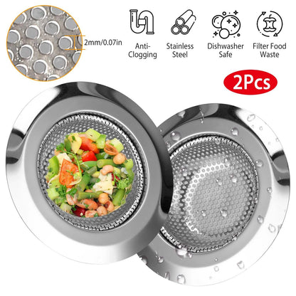 2-Piece: 4.53-Inch Kitchen Sink Strainer DailySale