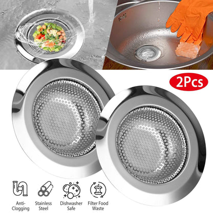 2-Piece: 4.53-Inch Kitchen Sink Strainer DailySale