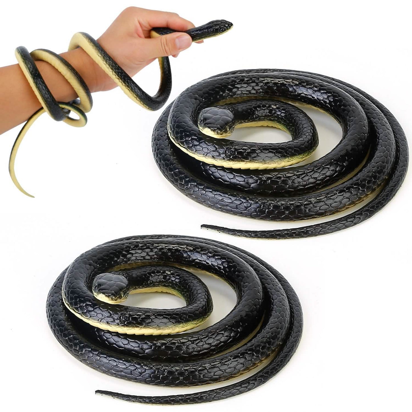 2-Piece: 50" Long Realistic Rubber Snakes DailySale