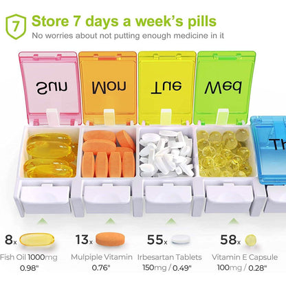 2-Piece: 7 Day Pill Box Case DailySale