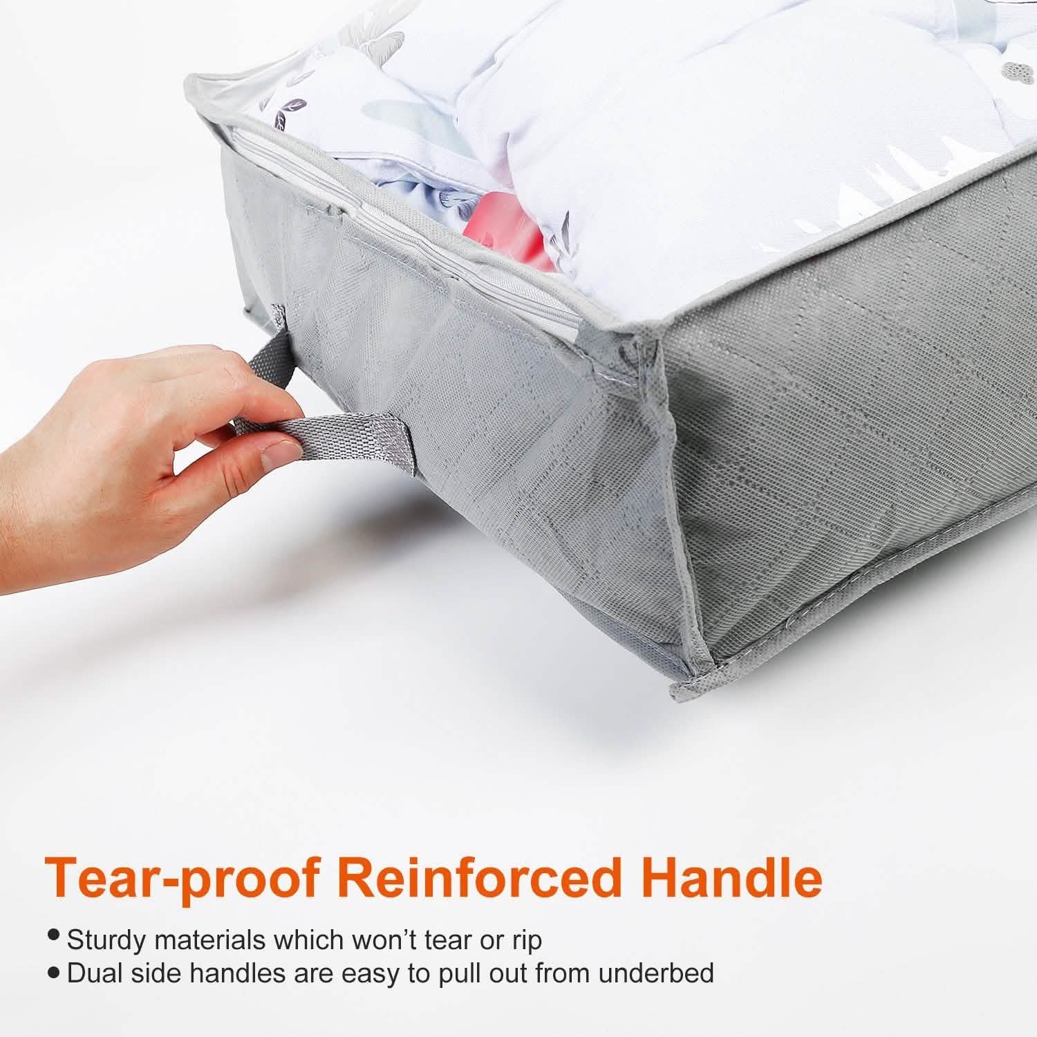 2-Piece: 70L Foldable Underbed Clothes Moisture Proof Zipped Organizer DailySale