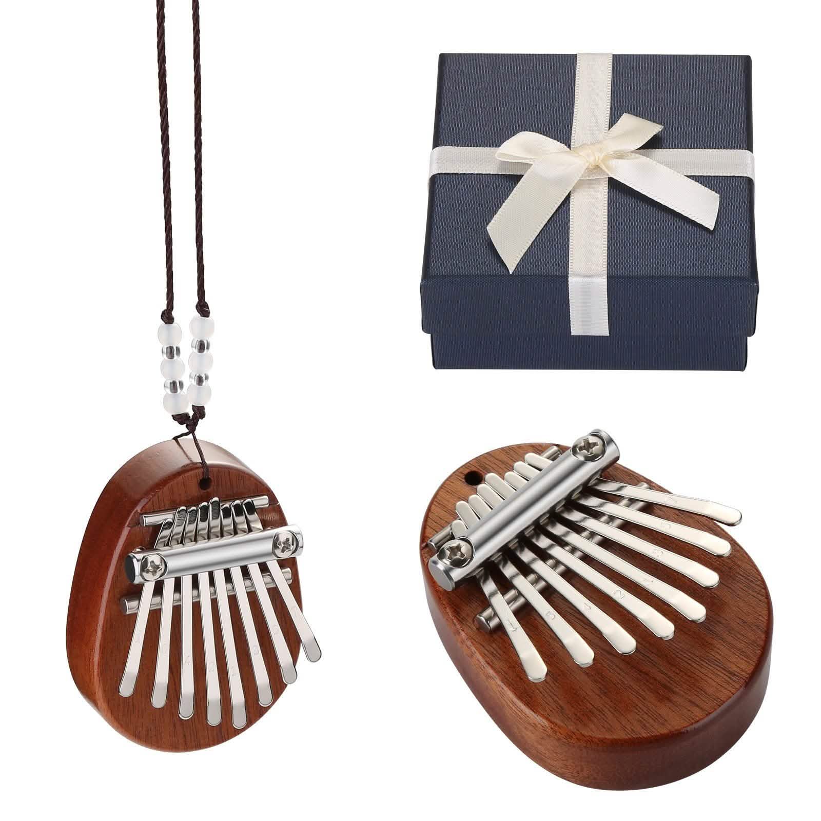 2-Piece: Acrylic Kalimba Mahogany Finger Thumb Piano DailySale
