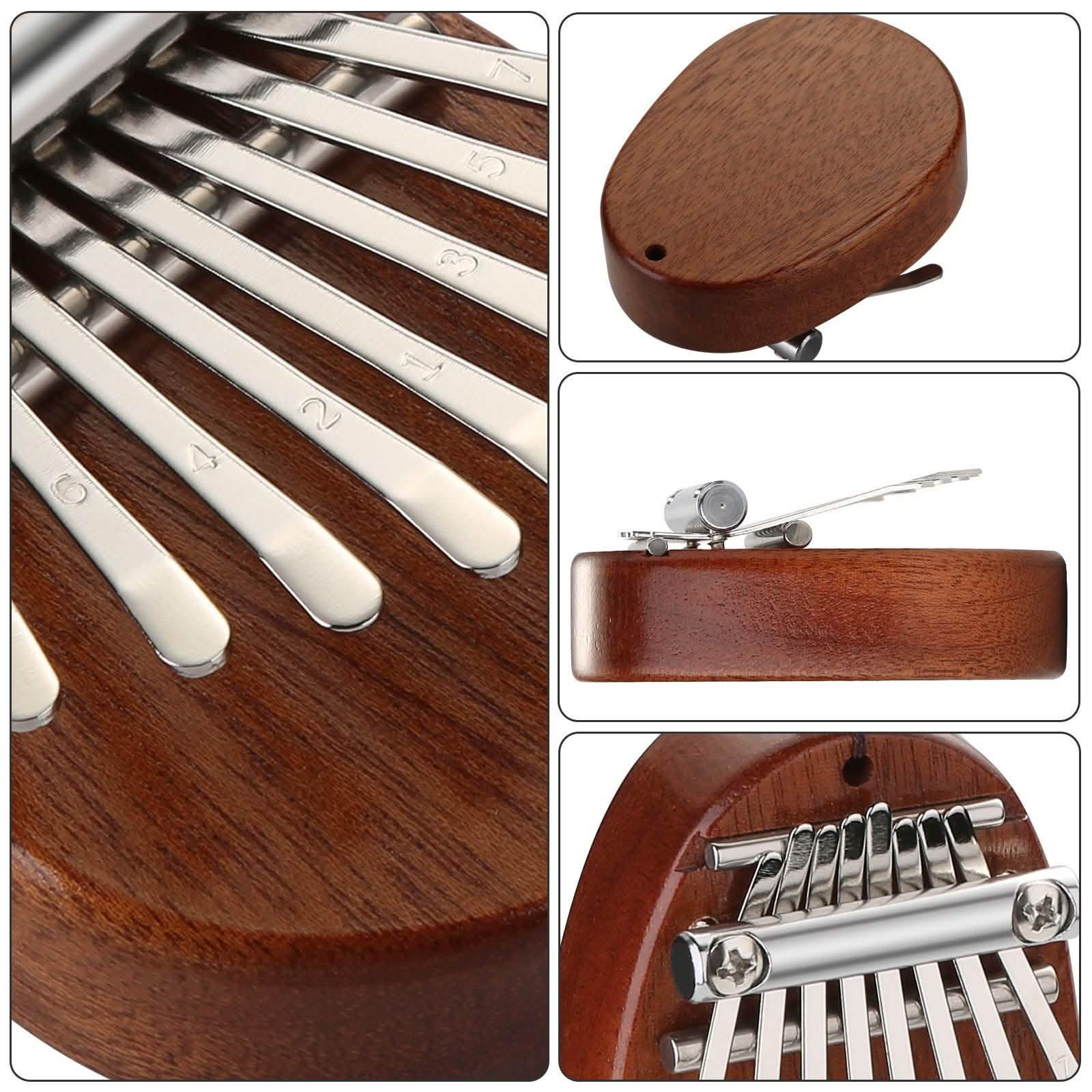 2-Piece: Acrylic Kalimba Mahogany Finger Thumb Piano DailySale