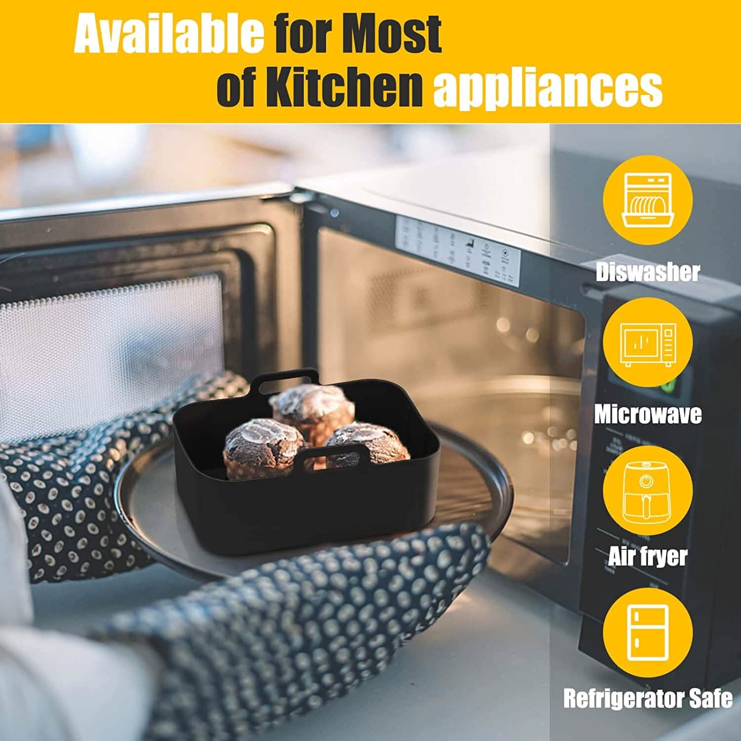 2-Piece: Air Fryer Silicone Pot DailySale