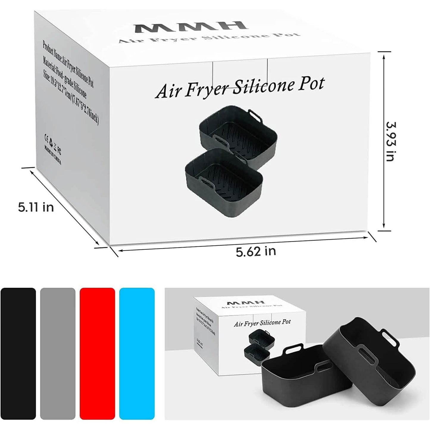2-Piece: Air Fryer Silicone Pot DailySale