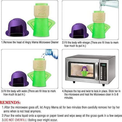 2-Piece: Angry Mama Microwave Steam Cleaner DailySale