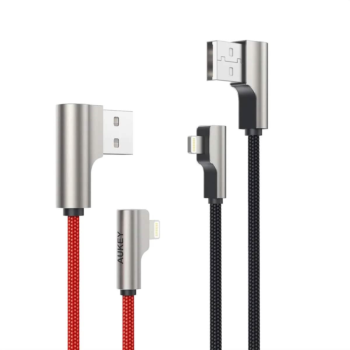 2-Piece: AUKEY 90 Degree Lightning Data Cable DailySale