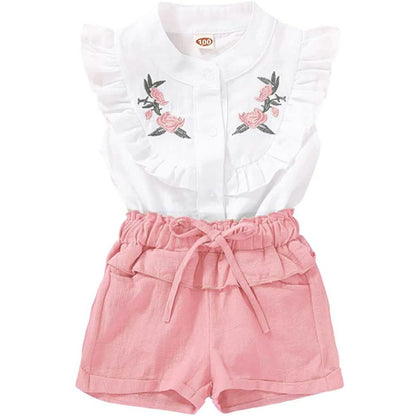 2-Piece: Baby Girls Outfits Clothes T-Shirt Vest Tops + Shorts Pants DailySale