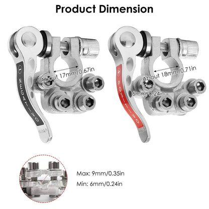 2-Piece: Battery Terminal Connector Quick Release Disconnect Car Battery DailySale
