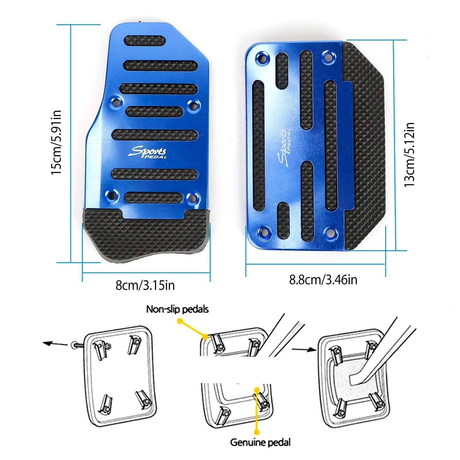 2-Piece: Car Brake Pedal Cover DailySale