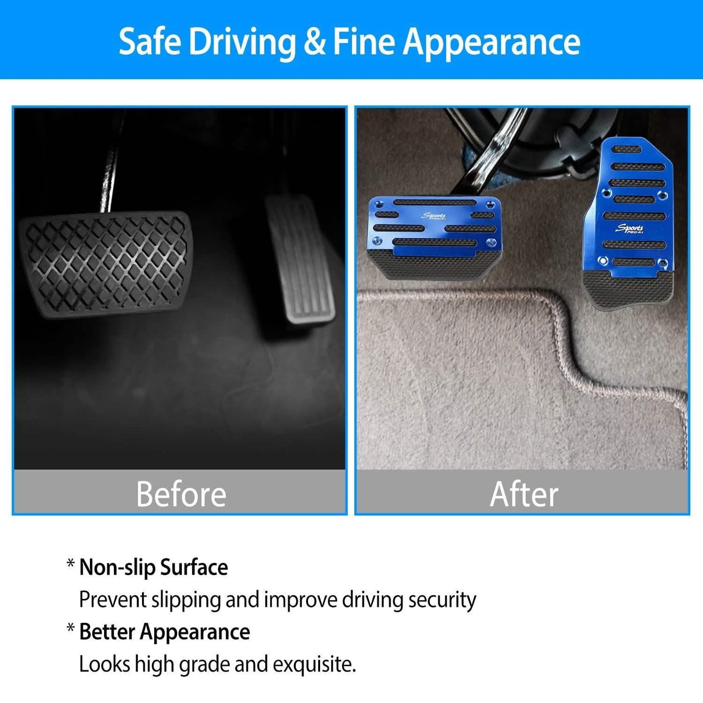 2-Piece: Car Brake Pedal Cover DailySale