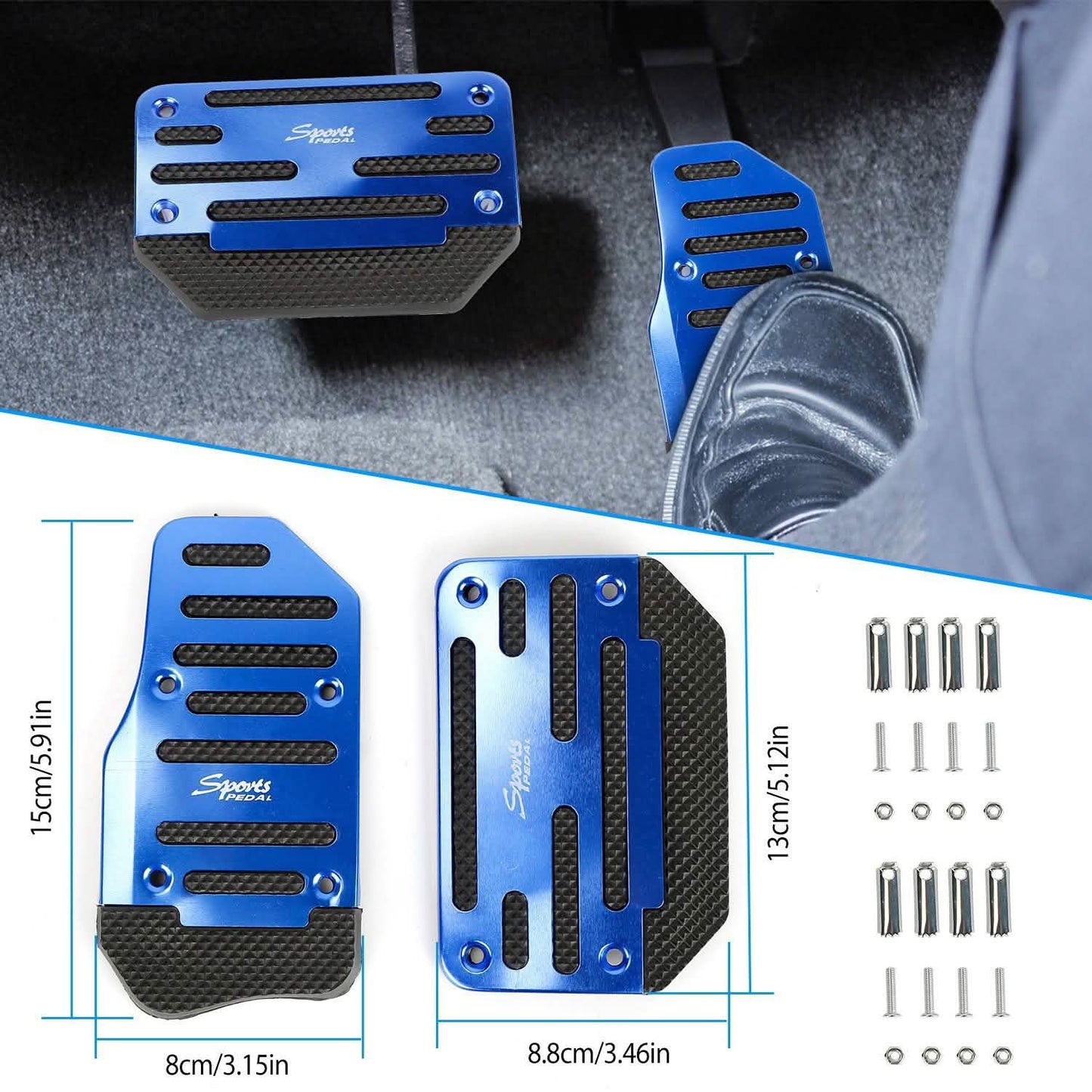 2-Piece: Car Brake Pedal Cover DailySale