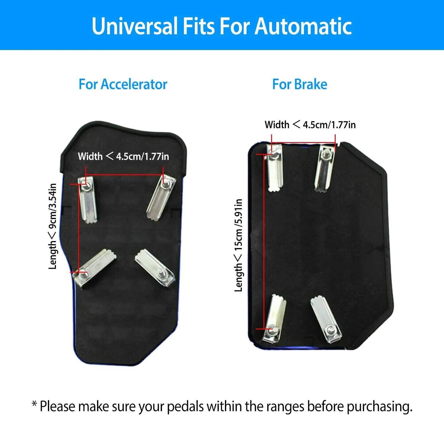 2-Piece: Car Brake Pedal Cover DailySale