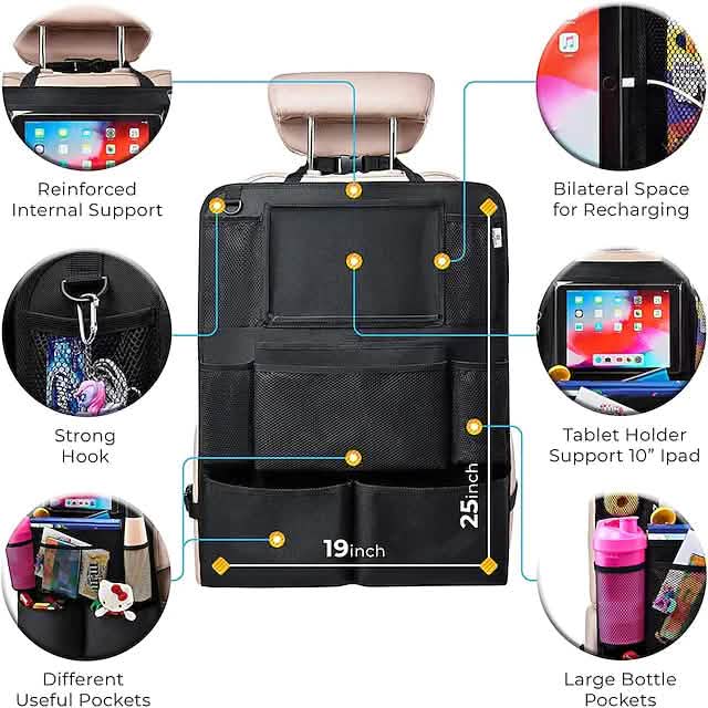 2-Piece: Car Rear Seat Organizer Storage Bag DailySale