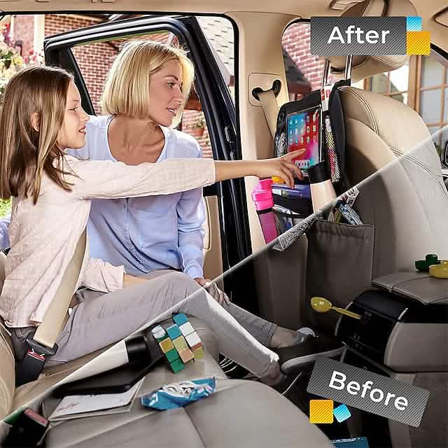 2-Piece: Car Rear Seat Organizer Storage Bag DailySale