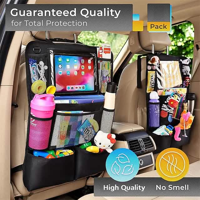2-Piece: Car Rear Seat Organizer Storage Bag DailySale