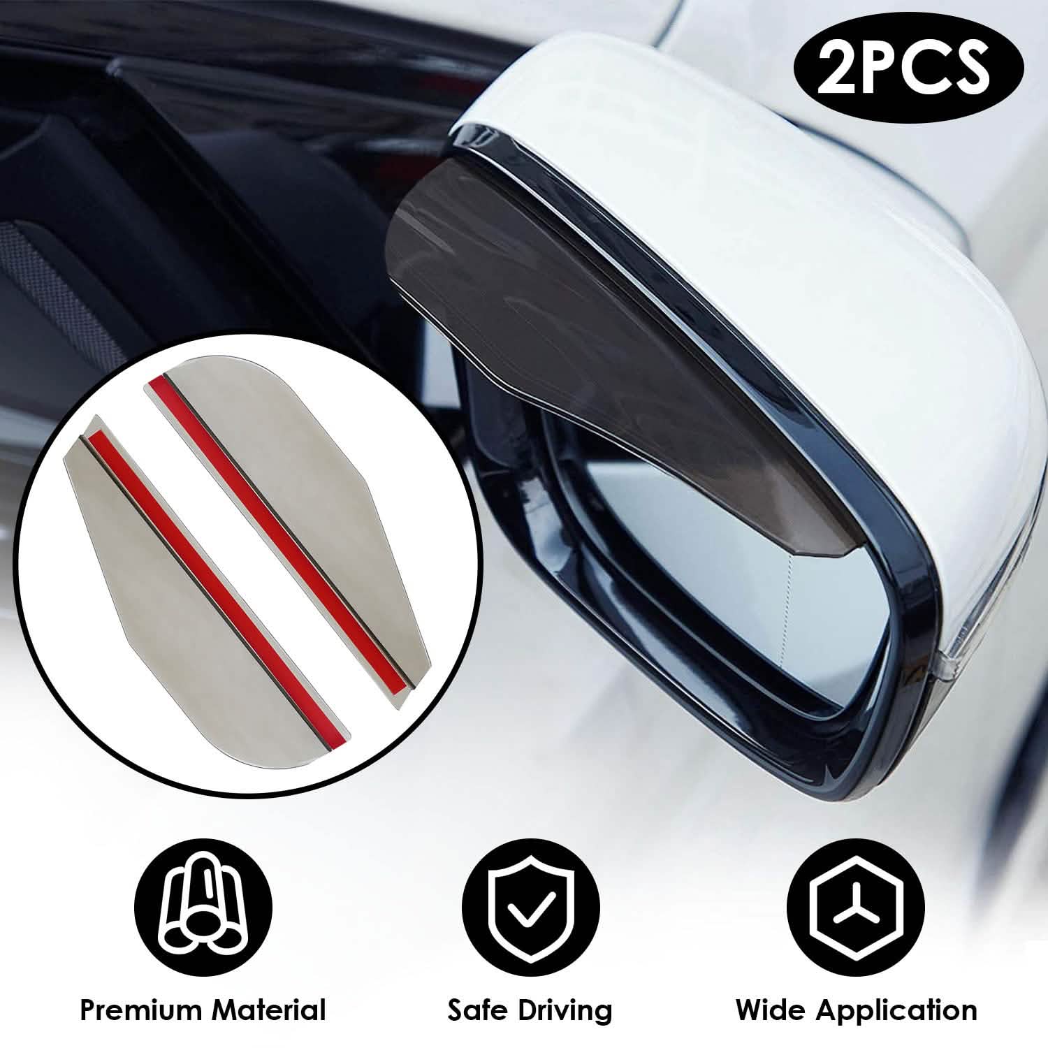 2-Piece: Car Side Mirror Rain Guard DailySale