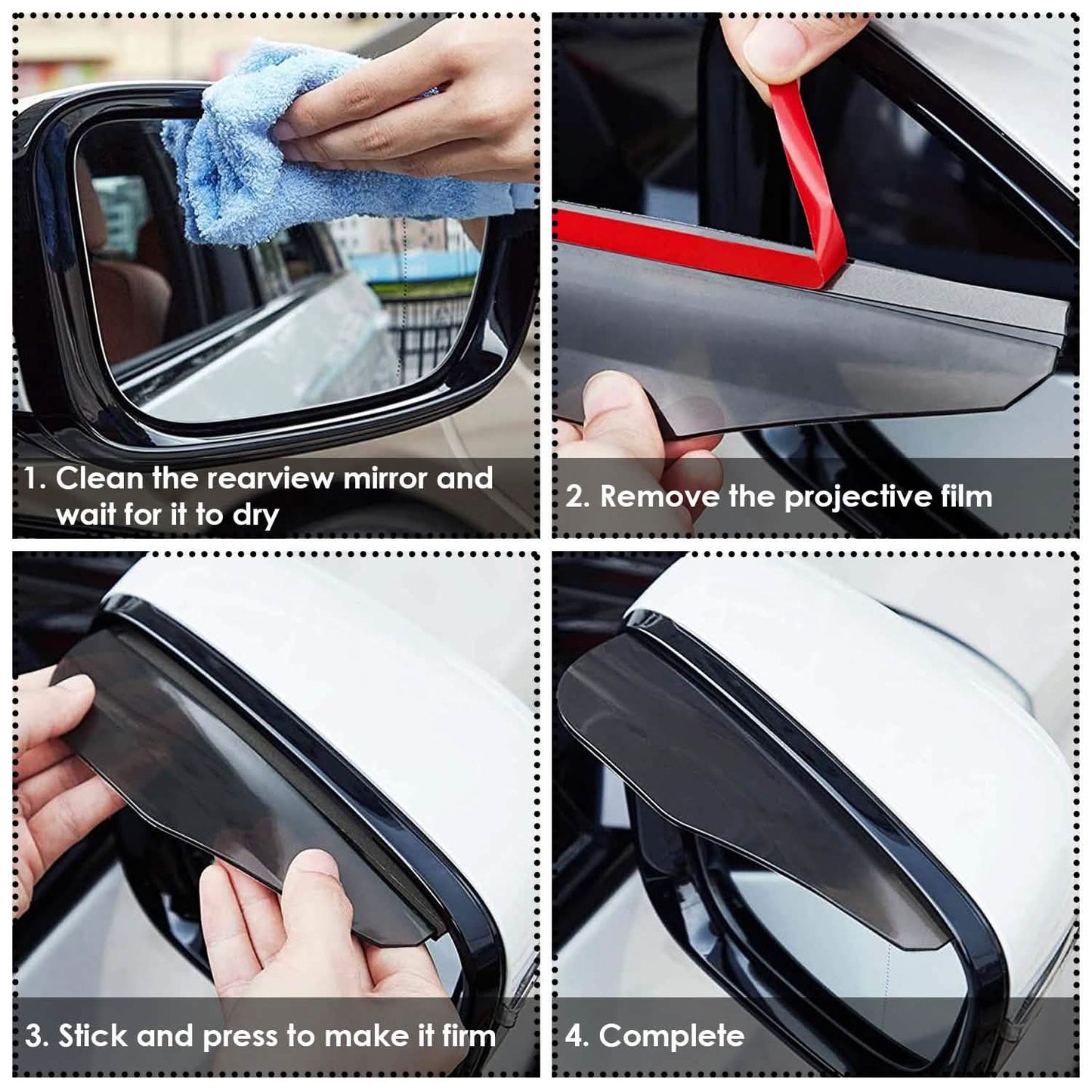 2-Piece: Car Side Mirror Rain Guard DailySale
